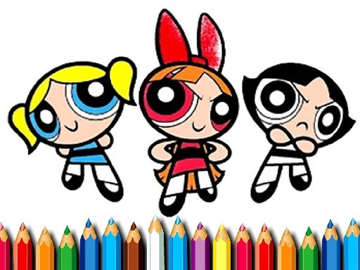 Powerpuff Girls Coloring - Play Free Game Online at MixFreeGames.com