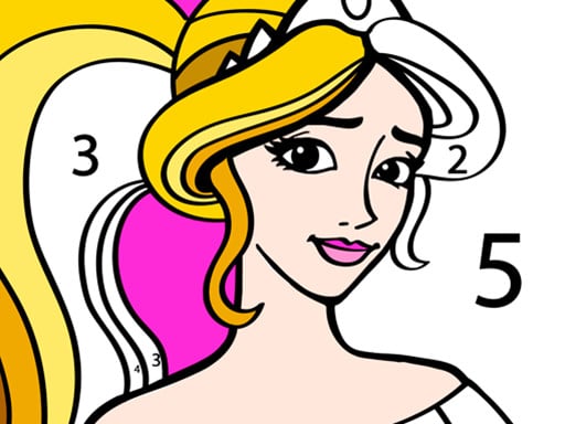 Princess Coloring By Number - Play Free Game Online at MixFreeGames.com