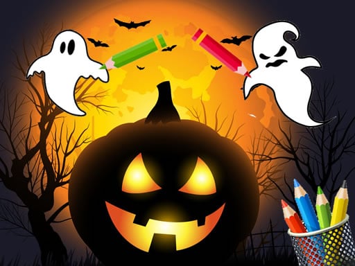 Scary Party Coloring - Play Free Game Online at MixFreeGames.com